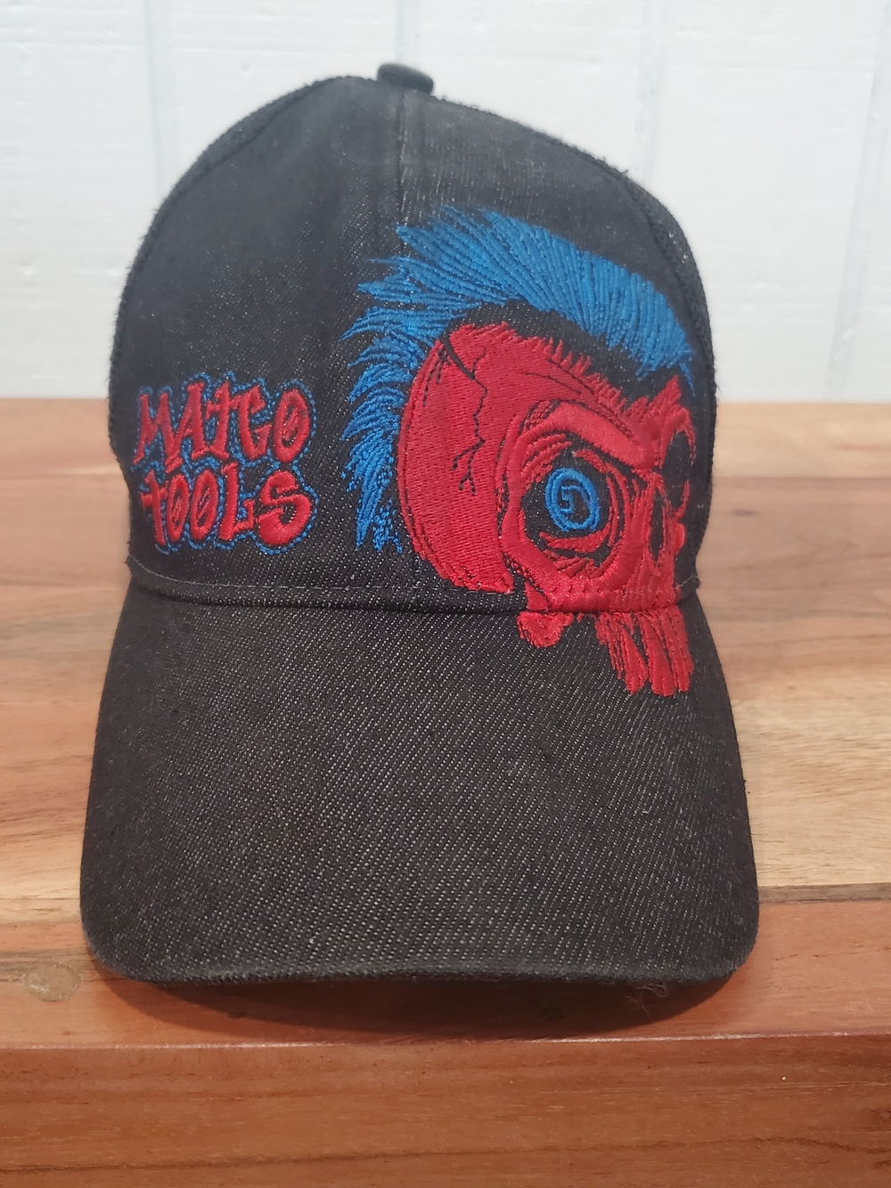 Matco Tools Skull Baseball Cap Adjustable Snapback Hat Red, Black, & Blue